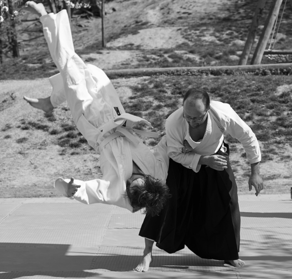 Demonstration der Kampfkunst Aikido