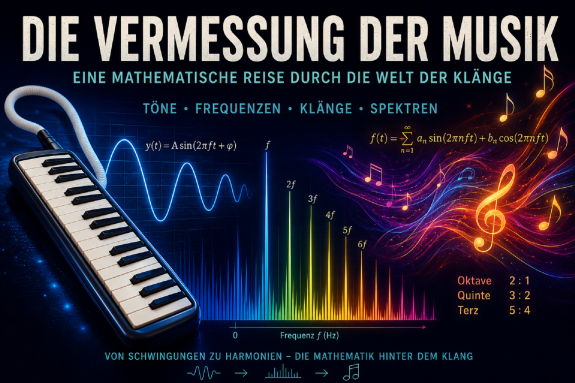 Grafik: Klaviertastatur, Schwingungen, Notenschlüssel