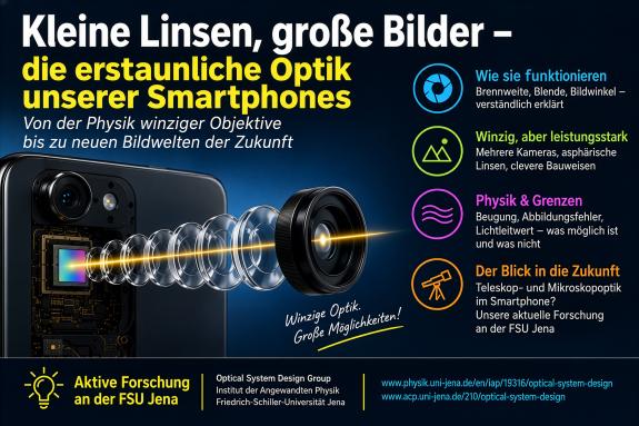 grafischer Teaser für Vorlesung zum Thema Smartphone-Optiken